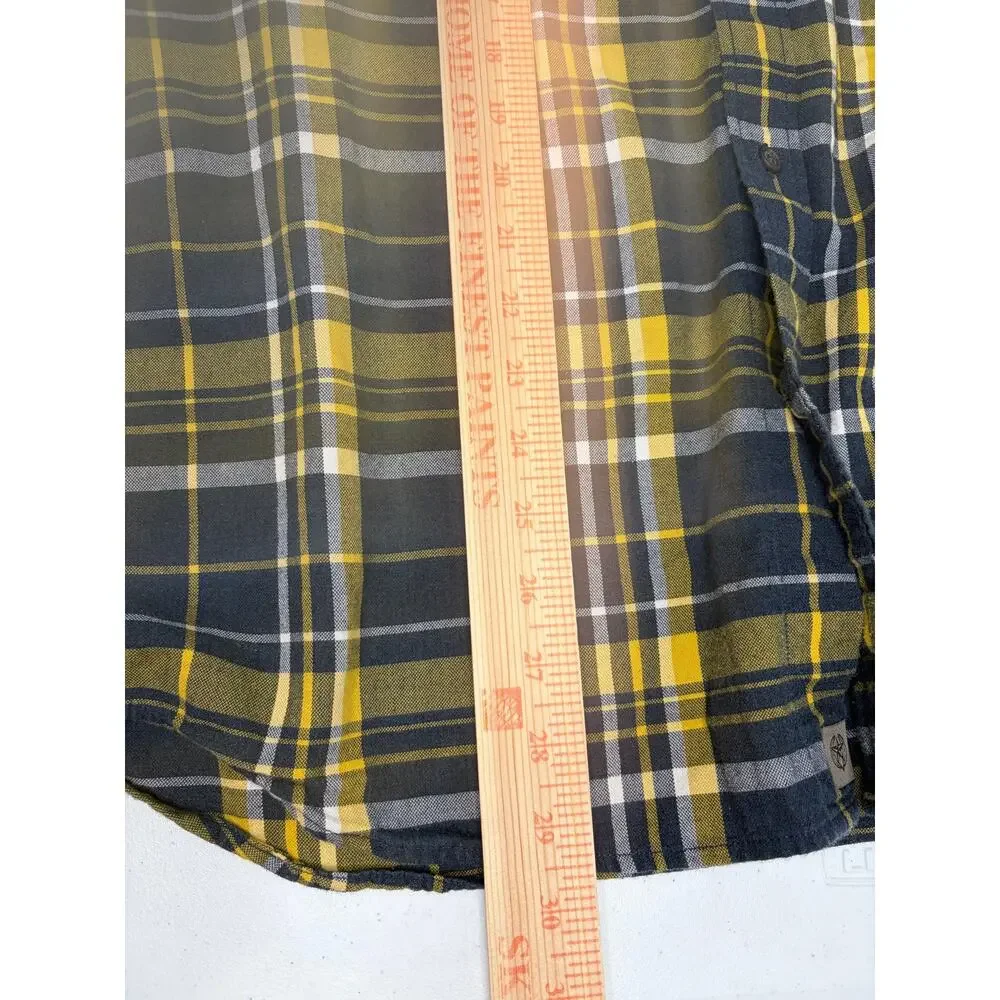 Banana Republic Ultra-Soft Flannel Button Down Shirt Men's Sz L Tall Untucked